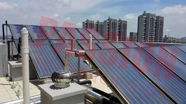 CE Flat Plate Solar Collector For Hotel Heating System , Copper Pipe Solar Heat Collector
