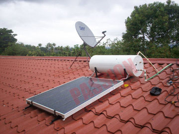 300L Thermal Flat Plate Collectors Solar Water Heating System 304 Inner Tank Blue Film