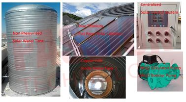 3000L 5000L Centralized Solar Water Heater Blue Coating Flat Plate Solar Collector