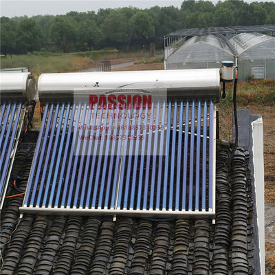300L 304 Stainless Steel Compact Non Pressurized Vacuum Tube Solar Water Heater For Shower Kitchen
