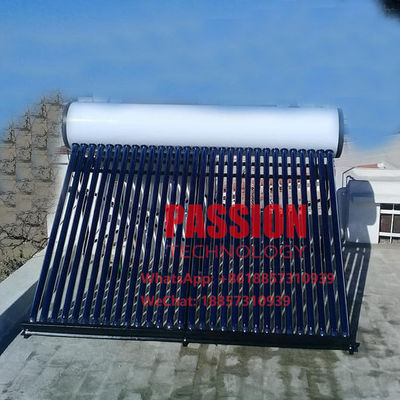 300L Pressurized Solar Water Heater 30tubes Pressure Heat Pipe Solar Collector Enamel White Water Tank