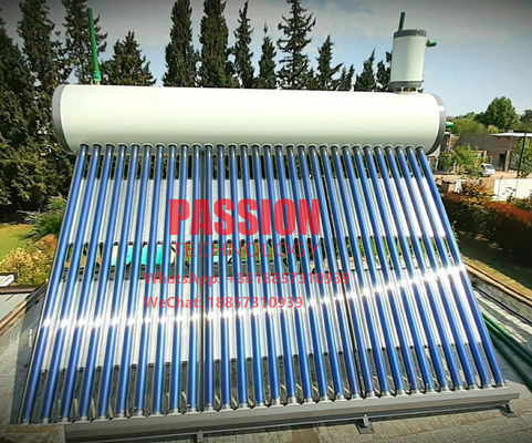 300L White Tank Solar Water Heater Non Pressure Solar Collector 304 Vacuum Tube Solar Heating System