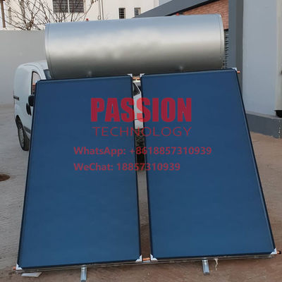Blue Titanium Flat Plate Solar Water Heater 300L Black Flat Panel Solar Pool Heating