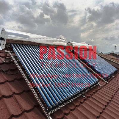 Inclined Roof Stainless Steel Solar Water Heater 304 Presssure Solar Water Heating