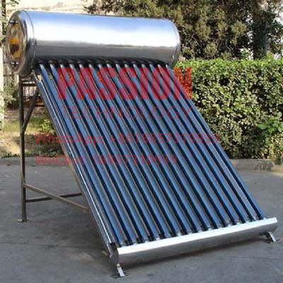 Copper Heat Pipe Thermal Solar Water Heater Stainless Steel 316L With Painted Steel Shell