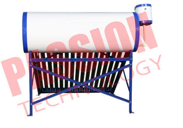 White Color Vacuum Tube Solar Water Heater 150 Liter Galvanized Steel Frame