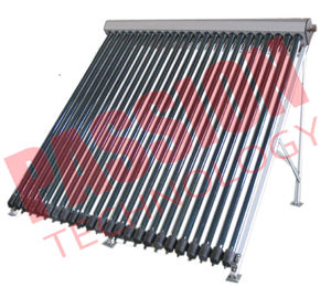 45 Degree Heat Pipe Solar Collector With Stainless Bolts Silver Manifold Color