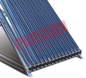 20 Tubes Heat Pipe Thermal Solar Collector Flat Roof Assembly For Room Heating 