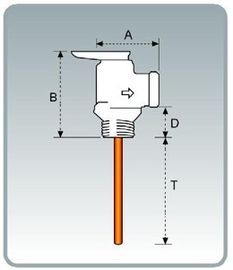 Solar Water Heater Accessories Temperature / Pressure Relief Valve Different Pressure