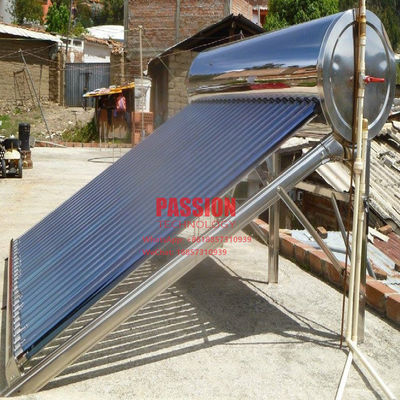 250L Thermal Solar Vacuum Tube Water Heater Galvanized Steel Painted Steel Shell