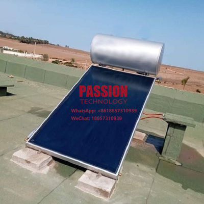 300L Flat Plate Solar Water Heater Black Chrome Solar Collector Blue Color Solar Thermal Collector