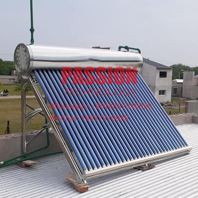 200L 304 Stainless Steel Solar Water Heater Non Pressure Vacuum Tube Collector