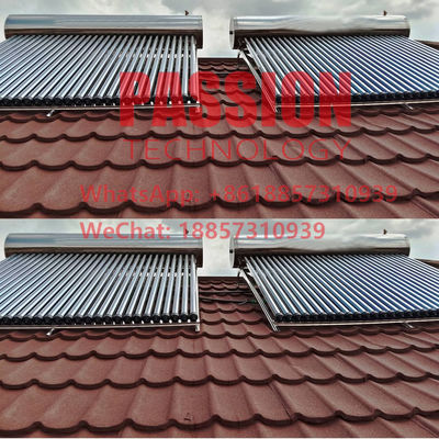 201 Stainless Steel Vacuum Tube Solar Water Heater 304 Outer Tank Solar Pool Heating