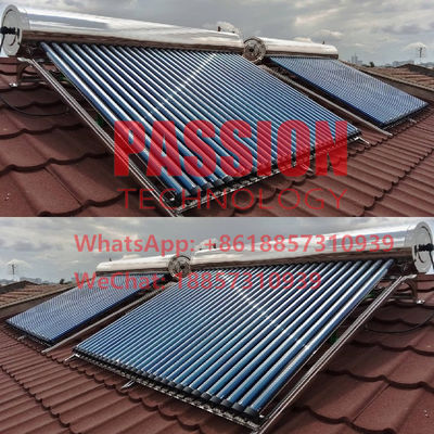 250L Presssure Solar Water Heater Rooftop 304 Stainless Solar Water Heating System