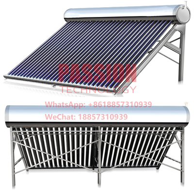 300L 304 Evacuated Tube Solar Water Heater 250L Low Pressure Solar Collector